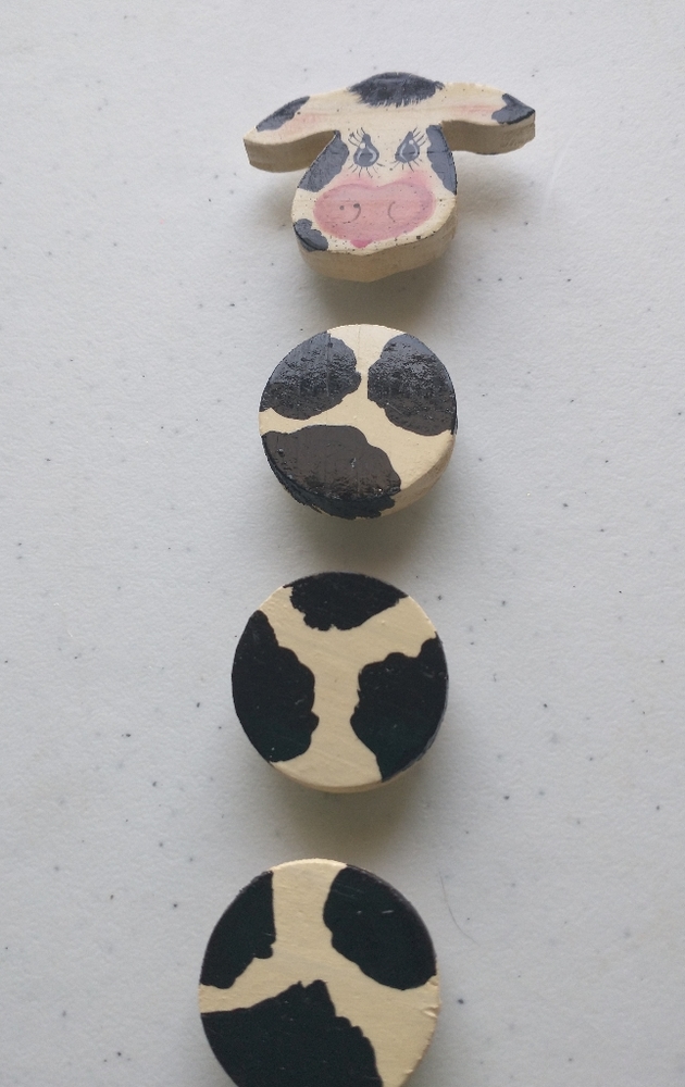 Cow Wooden Button Covers